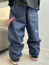 Women's John Snow Winter Warm Waterproof Hip Snowboard Denim Pants Jeans
