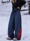 Women's Hyper Flux Jogger Baggy Snowboard Pants with Graffiti Panel & Reflective Line