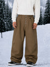 Men's Workwear Raw Utility Rivet Denim Snowboarding Pants – Oversized Fit with Double Back Pocket