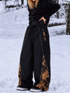 Women's Hyper Flux Jogger Baggy Snowboard Pants with Graffiti Panel & Reflective Line