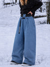 Women's Urban Vibe Workwear-Inspired Rivet-Trim Wide Fit OG Baggy Snowboard Pants