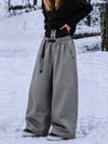 Women's Urban Vibe Workwear-Inspired Rivet-Trim Wide Fit OG Baggy Snowboard Pants