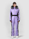 High Experience Women's Winter Fur Hood Chic One Piece Ski Jumpsuit