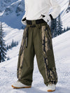 Men's Reflective Wild Motion Colorblock Extra Baggy Snowboard Pants