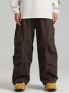 Women's Gsou Snow Luminous Edge Reflective Cargo Baggy Snow Pants
