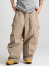 Men's Gsou Snow Luminous Edge Reflective Cargo Baggy Snow Pants