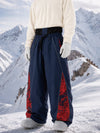 Men's Hyper Flux Jogger Baggy Snow Pants with Color Graffiti Panel & Reflective Line