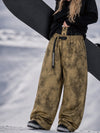 Women's Urban Vibe Workwear-Inspired Rivet-Trim Wide Fit OG Baggy Snowboard Pants