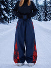 Women's Hyper Flux Jogger Baggy Snowboard Pants with Graffiti Panel & Reflective Line