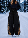 Women's Hyper Flux Jogger Baggy Snowboard Pants with Graffiti Panel & Reflective Line