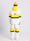 Men's Cosone Winter Forward Zipper Colorblock Windbreaker Snow Jacket & Pants Set