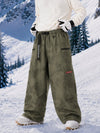 Men's Utility Techline Durable Stretch Cargo Baggy Freestyle Fit Snowboard Pants