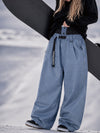 Women's Urban Vibe Workwear-Inspired Rivet-Trim Wide Fit OG Baggy Snowboard Pants