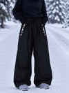 Women's Hyper Flux Extra Baggy Freestyle Snowboarding Pants with Side Zip Graffiti Panel