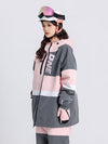 Men's Cosone Winter Forward Zipper Colorblock Windbreaker Snow Jacket