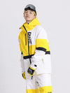 Men's Cosone Winter Forward Zipper Colorblock Windbreaker Snow Jacket