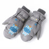 Kid's Snowshred Cute Hippo Animal Pattern Waterproof Snow Mittens