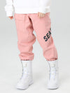 Women's Searipe Unisex Winter Discover Reflective Letters Snow Pants Ski Bibs