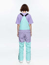 Men's High Experience Color Block Waist Belt Snowboard Pants Ski Bibs