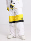 Men's Cosone Winter Forward Zipper Colorblock Windbreaker Snow Pants