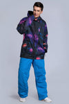 Men's Gsou Snow 10k Mountains Wolf 3D Printed Snowboard Jacket - snowverb