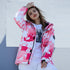 Women's Arctic Queen Insulated Pink Goose Snow Jacket