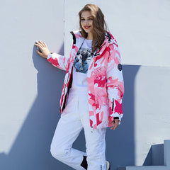 Women's Arctic Queen Insulated Pink Goose Two Piece Snowsuits