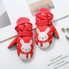 Kid's Snowshred Cute Rabbit Pattern Waterproof Snow Mittens
