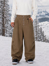 Men's Workwear Raw Utility Rivet Denim Snowboarding Pants – Oversized Fit with Double Back Pocket