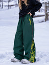 Women's Hyper Flux Extra Baggy Freestyle Snowboarding Pants with Side Zip Graffiti Panel
