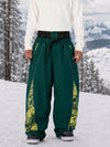 Men's Hyper Flux Jogger Baggy Snow Pants with Color Graffiti Panel & Reflective Line