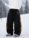 Men's Hyper Flux Extra Baggy Freestyle Snowboard Pants with Side Zip Graffiti Panel