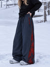 Women's Hyper Flux Extra Baggy Freestyle Snowboarding Pants with Side Zip Graffiti Panel