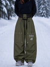Women's Camden Punk Rivet Street Utility Cargo Snowboard Pants – Baggy Freestyle Fit