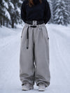 Women's Urban Vibe Workwear-Inspired Rivet-Trim Wide Fit OG Baggy Snowboard Pants