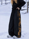 Women's Hyper Flux Extra Baggy Freestyle Snowboarding Pants with Side Zip Graffiti Panel