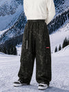 Men's Utility Techline Durable Stretch Cargo Baggy Freestyle Fit Snowboard Pants