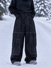 Women's Park Rider Nightline Cargo Pockets Reflective Trim Baggy Snowboard Pants
