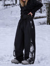 Women's Hyper Flux Jogger Baggy Snowboard Pants with Graffiti Panel & Reflective Line
