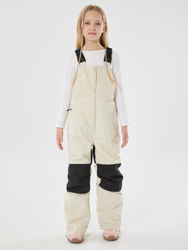 Girls Winter Trek Light Reflective Knee Guard Waterproof Insulated Snow Bib Pants