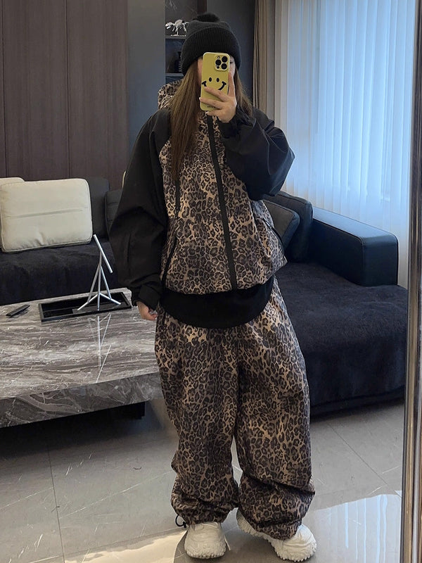 Women's First Encounter Blizzard Babe Leopard Baggy Snow Suit