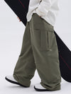 Men's Double Knee Mountain Freestyle Baggy Snow Pants