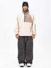 Men's Faux Sherpa Fleece Pullover & Urban Street Style Freerider Baggy Snow Pants Set