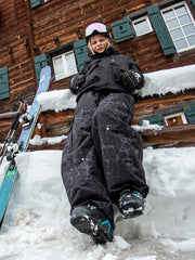 Women's Double Knee Mountain Freestyle Leopard Baggy Snow Pants