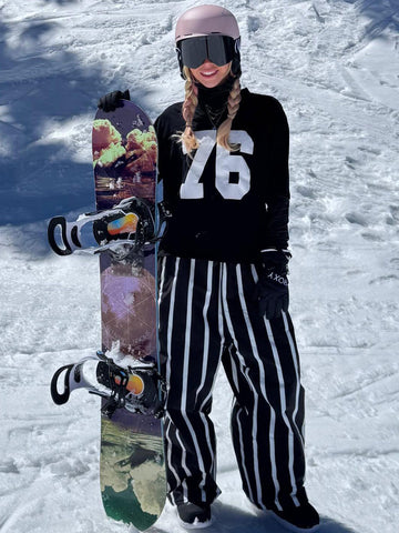Snowverb Women's Baggy Snow Pants Snowboard Bib Overalls