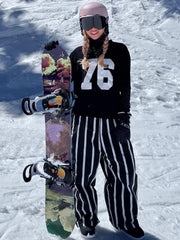 Women's Mountain Freerider Denim Cargo Pants Baggy Snowboard Pants