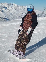 Men's Mountain Freestyle Cargo Pocket Bomber Camo Snowboard Jacket