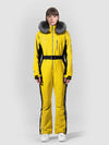 High Experience Women's Fur Hood One Piece Ski Jumpsuit