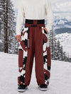 Men's Reflective Wild Motion Colorblock Extra Baggy Snowboard Pants