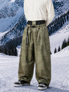 Men's Urban Vibe Workwear-Inspired Rivet-Trim Wide Fit OG Baggy Snowboard Pants